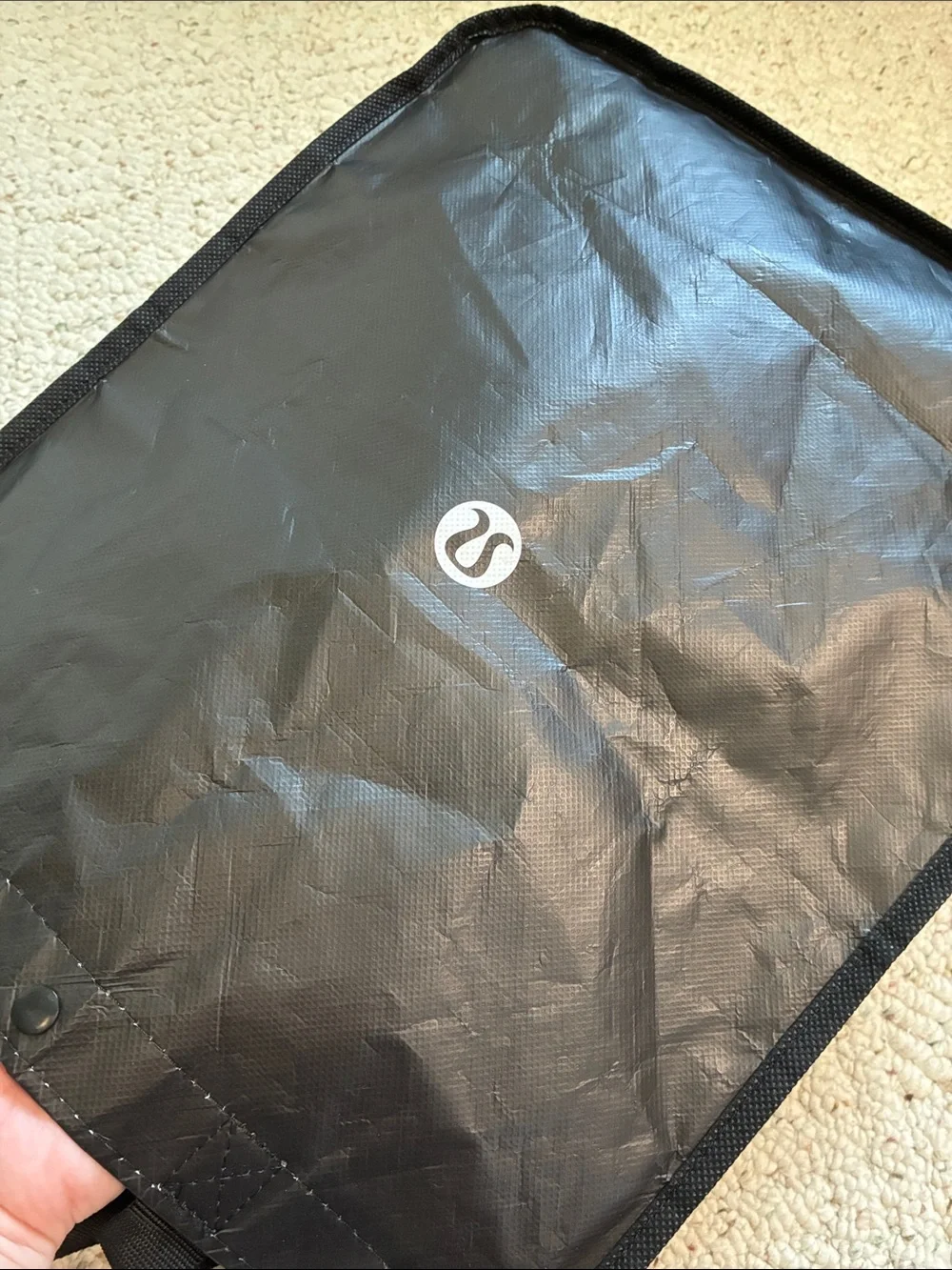 Lululemon athletica Black & White Large Reusable Tote Carryall Gym Bag